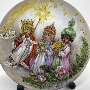 Goebel 1984 Three Wee Kings, Christmas in Kinderland Series by Lore, Numbered, Collectible Plate