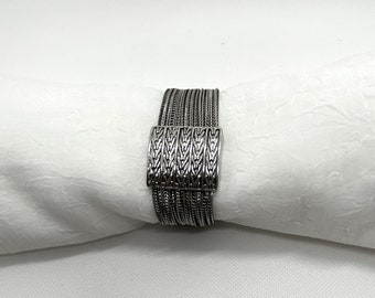 Vintage, Silver tone, Multi-Strand Bracelet