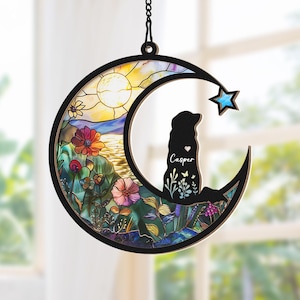 Personalized Dog Loss Sympathy Gift, Custom Pet Memorial Suncatcher, In Loving Memory, Dog Remembrance
