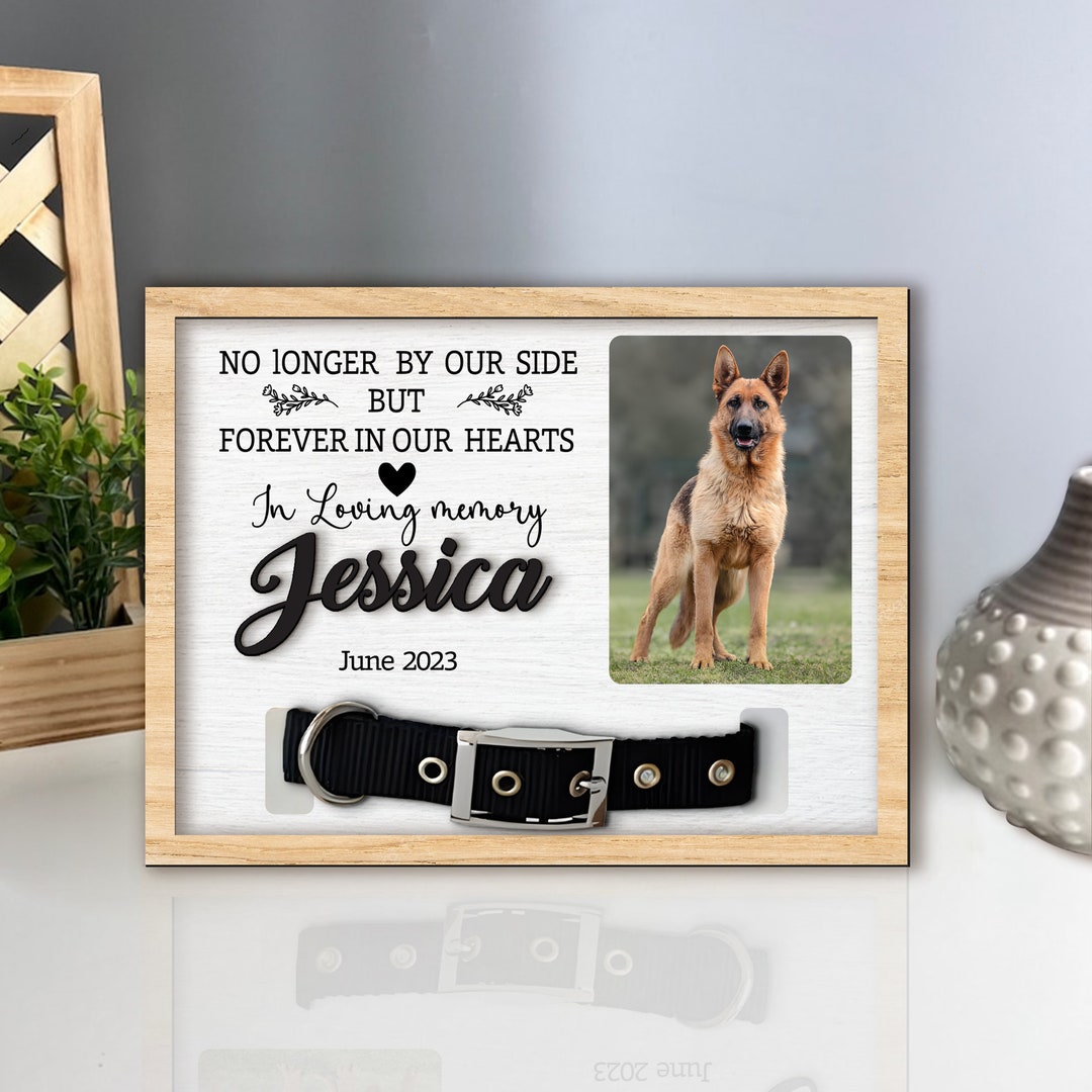 Personalized Memorial Cat Plaque Collar Holder - Upload Photo - Memorial Gift Idea For Cat Owner - Don't Cry Sweet Mama