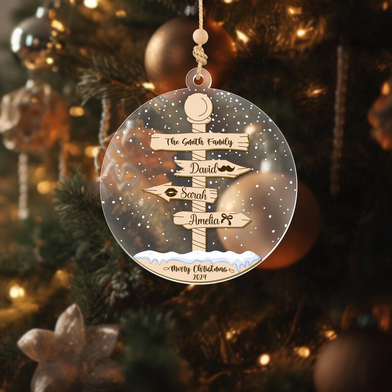 Custom Custom Family North Pole Christmas Ornament, Personalized ...