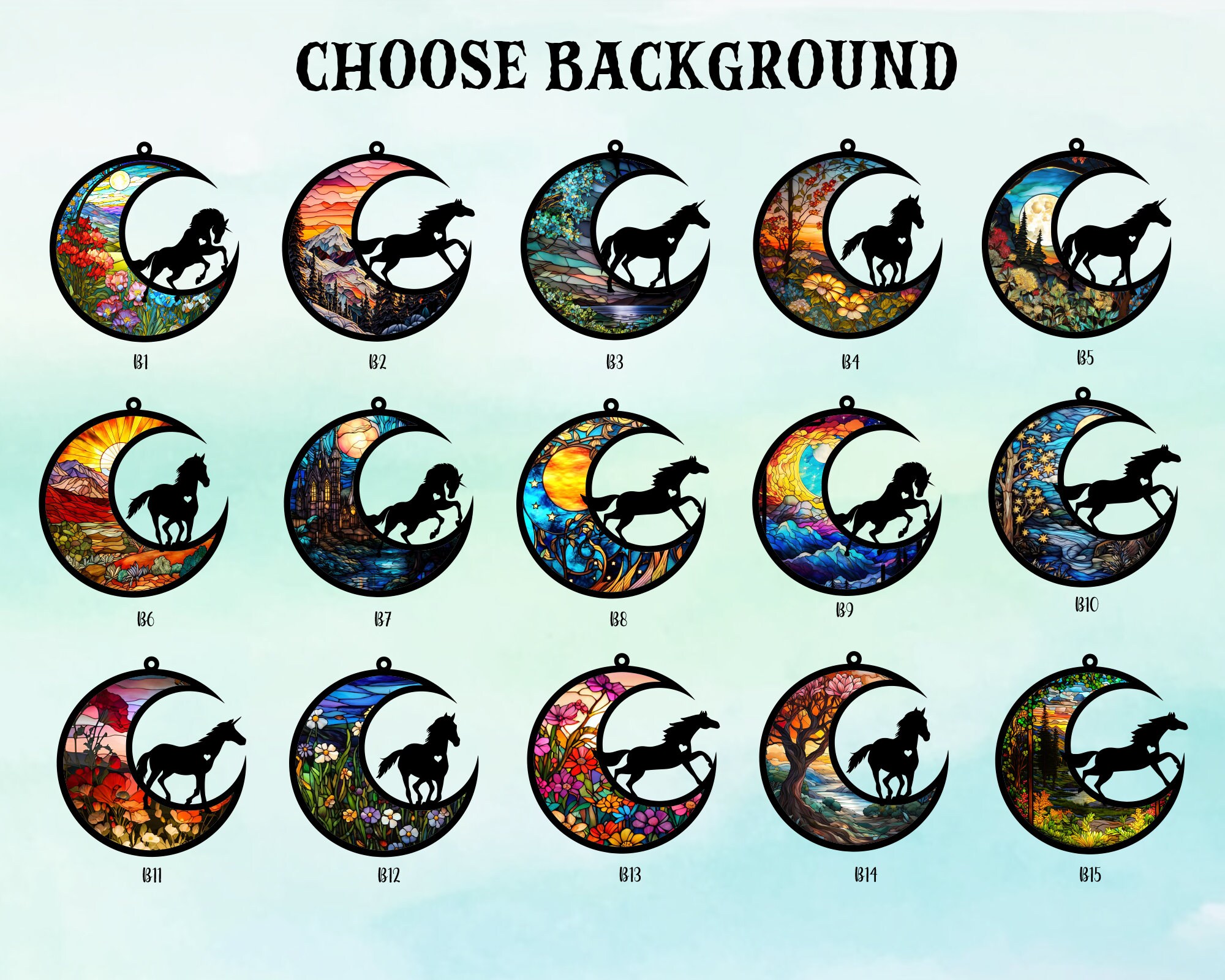 Personalized Horse Suncatcher Ornament, Custom Gift For Horse