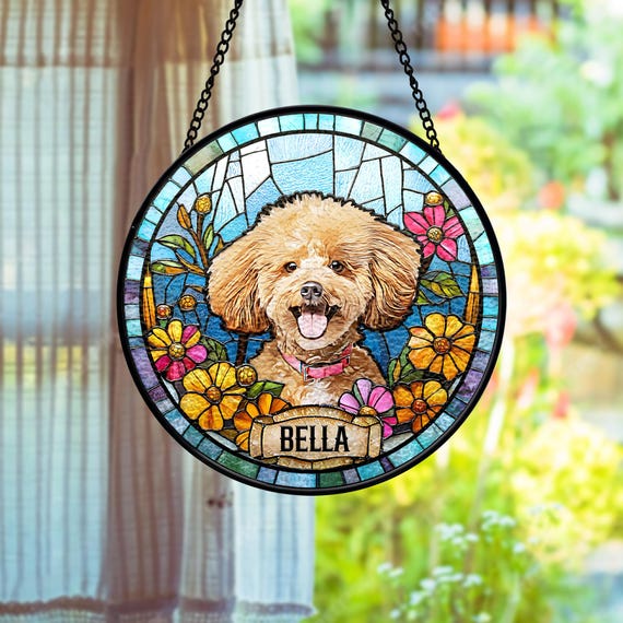 Pet Memorial Suncatcher - Glow In The Dark Rainbow Maker, Sympathy Gift For Loss Of Dog Or Cat