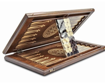 Armenian Backgammon set - Big size wooden backgammon -  BACKGAMMON Personalized Board Game - Handmade backgammon - Carved backgammon set