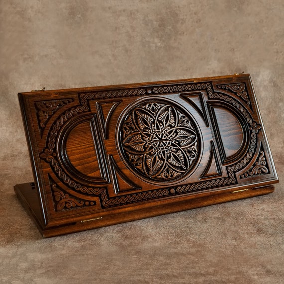 Backgammon Ornaments - BACKGAMMON set - BACKGAMMON Personalized Board Game -Handmade backgammon -Carved Ornaments backgammon