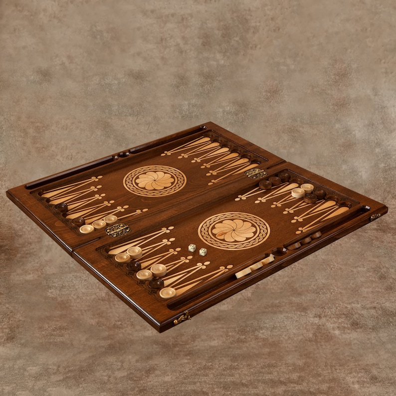 Backgammon Pomegranate BACKGAMMON Set BACKGAMMON Personalized Board
