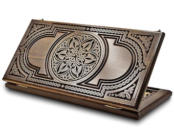 Handmade Backgammon set - wooden backgammon - Classic size BACKGAMMON- Personalized Board Game - Armenian backgammon - Carved backgammon set