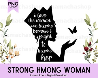 Hmong Digital, Strong Hmong Woman, Hmong Woman Silhouette