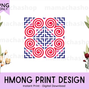 Hmong Digital Elephant Print