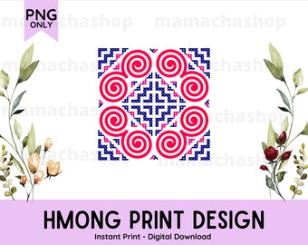 Hmong Digital Elephant Print