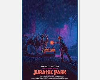 Jurassic Park (1993) Alternative Movie Poster Steven Spielberg Laura Dern