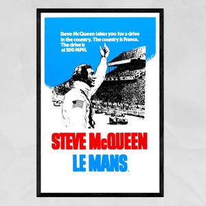 Le Mans (1971) Classic Movie Poster Steve McQueen Vintage Wall Art