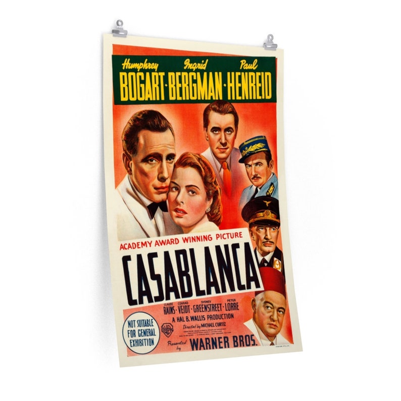 Casablanca 1942 Australian Movie Poster Art Collectibles Prints Vadel Com