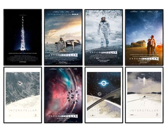 Interstellar Movie Poster Collection Matthew McConaughey Christopher Nolan
