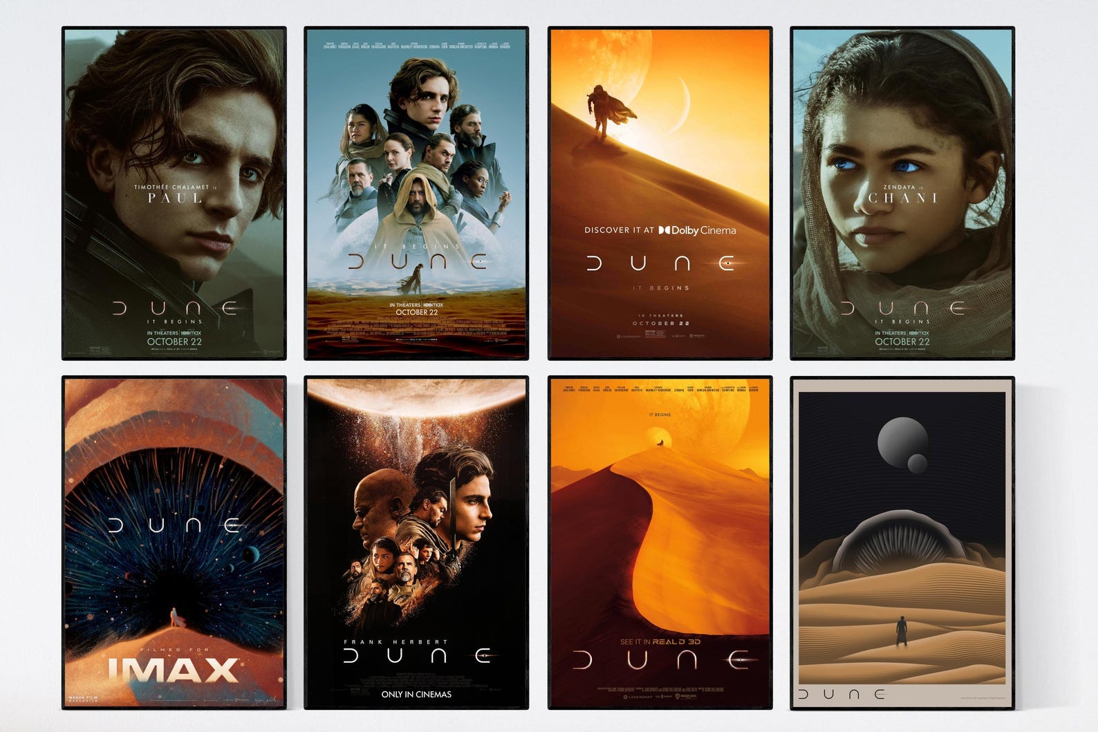 Dune Movie Poster Collection | Sci-fi Wall Art | Arrakis Landscape ...