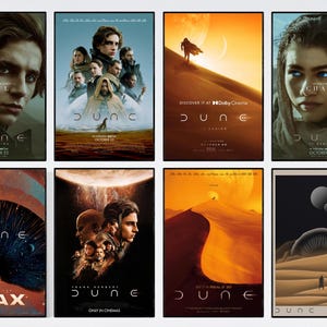 Dune Movie Poster Collection | Sci-fi Wall Art | Arrakis Landscape ...