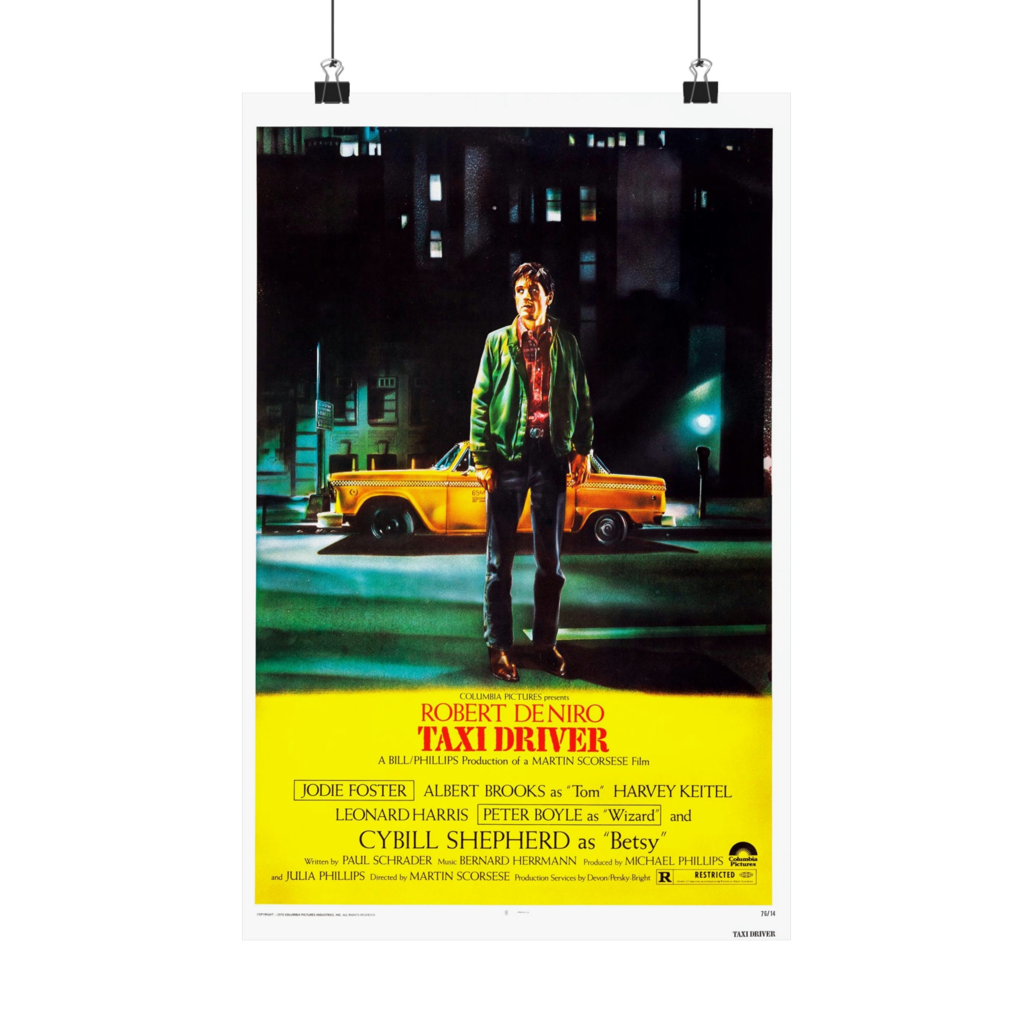 タクシードライバー（1976年）のクラシック映画ポスター、ロバート・デ