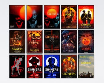Sinners Movie Poster Collection Michael B Jordan Hailee Steinfeld