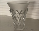 Lalique Feuilles Vase Art Deco Vase Crystal Vase