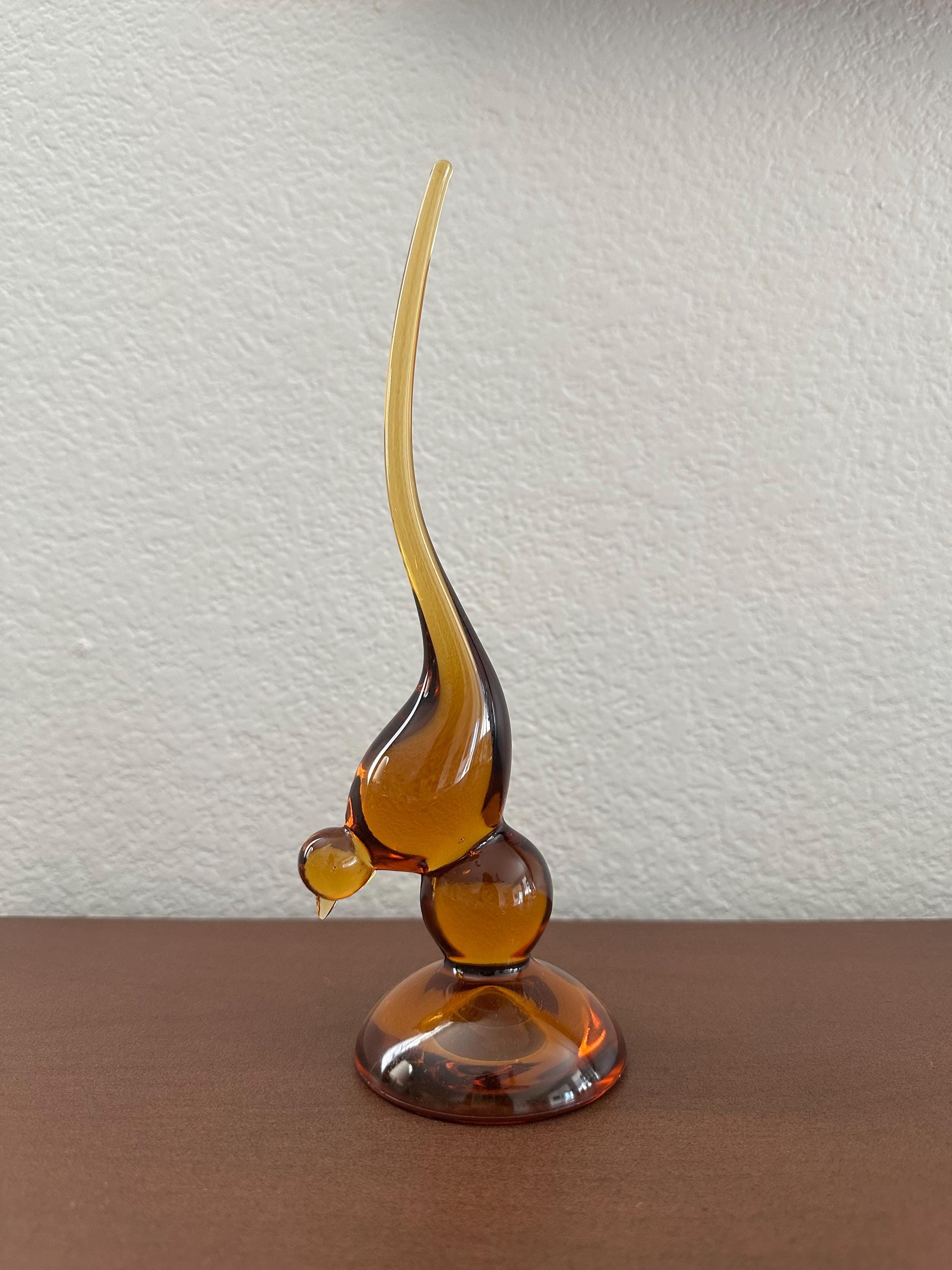 Viking Glass 1311 Epic Long Tail Bird | Vintage Viking Glass