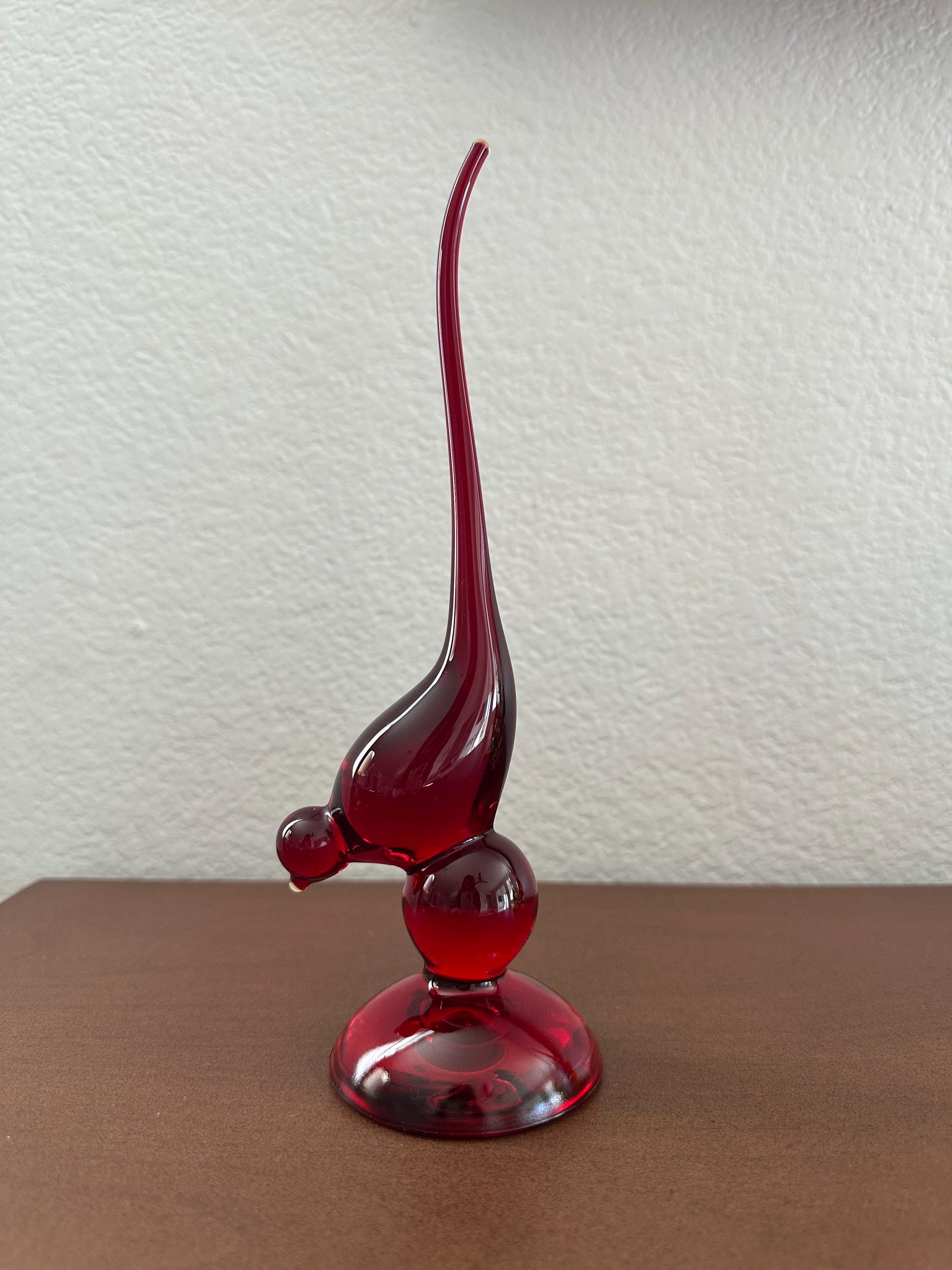 Viking Glass 1311 Epic Long Tail Bird | Vintage Viking Glass