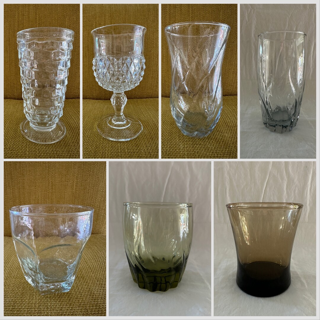 Vintage Glassware Mismatch Vintage Glassware Mix and Match Vintage