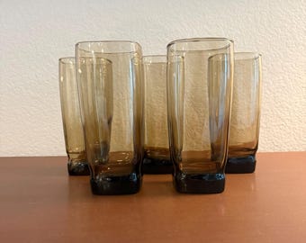 Vintage Libbey Carrington Tumblers; Set of 5