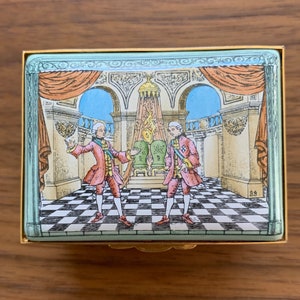 Halcyon Days Enamels "The Gondoliers" Reuge Music Box