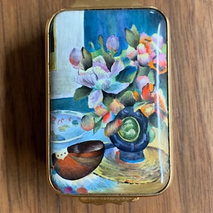 Halcyon Days Enamels &#39;Mandolin and Flowers&#39; Box