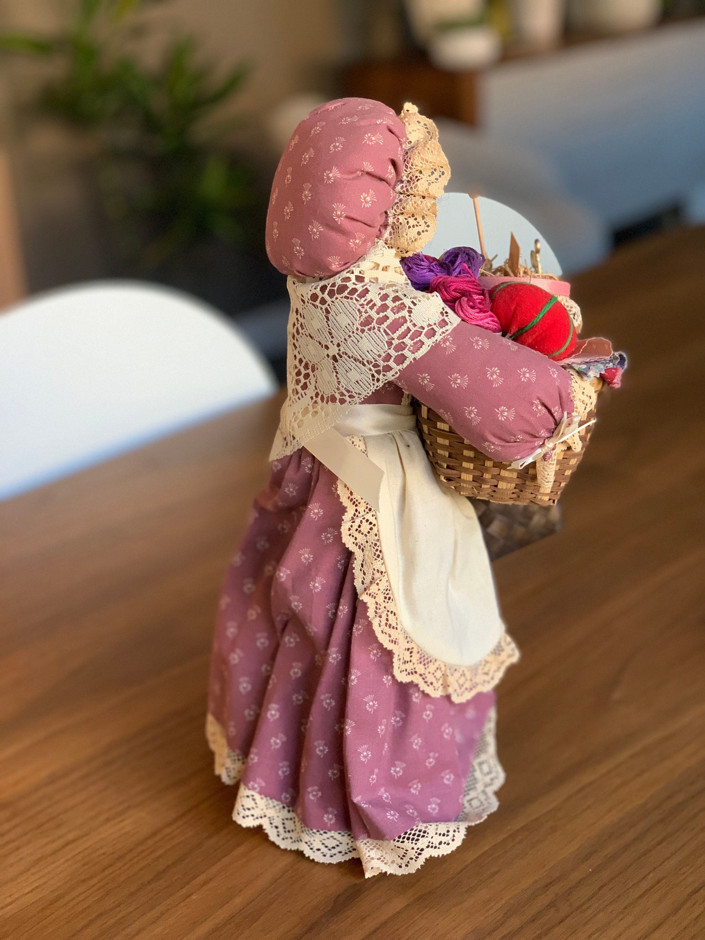 Vintage Apple Head Doll - Seamstress | Appalachian Folk Art