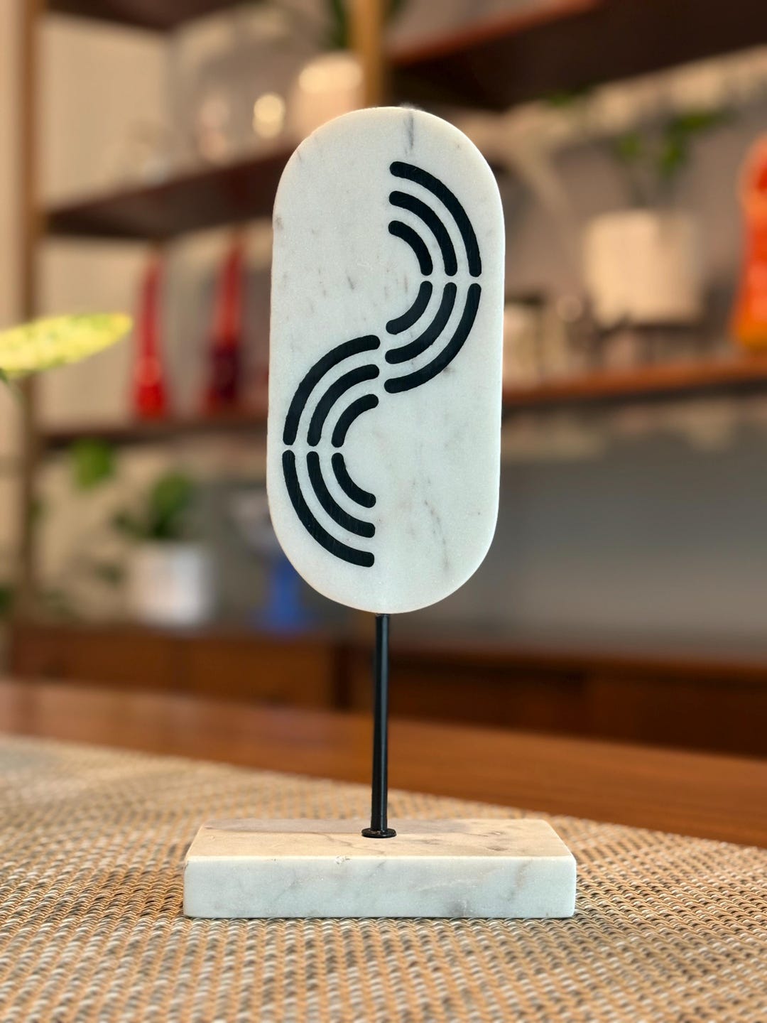 West Elm Marble Sculpture: Abstract Tabletop Decor - Etsy