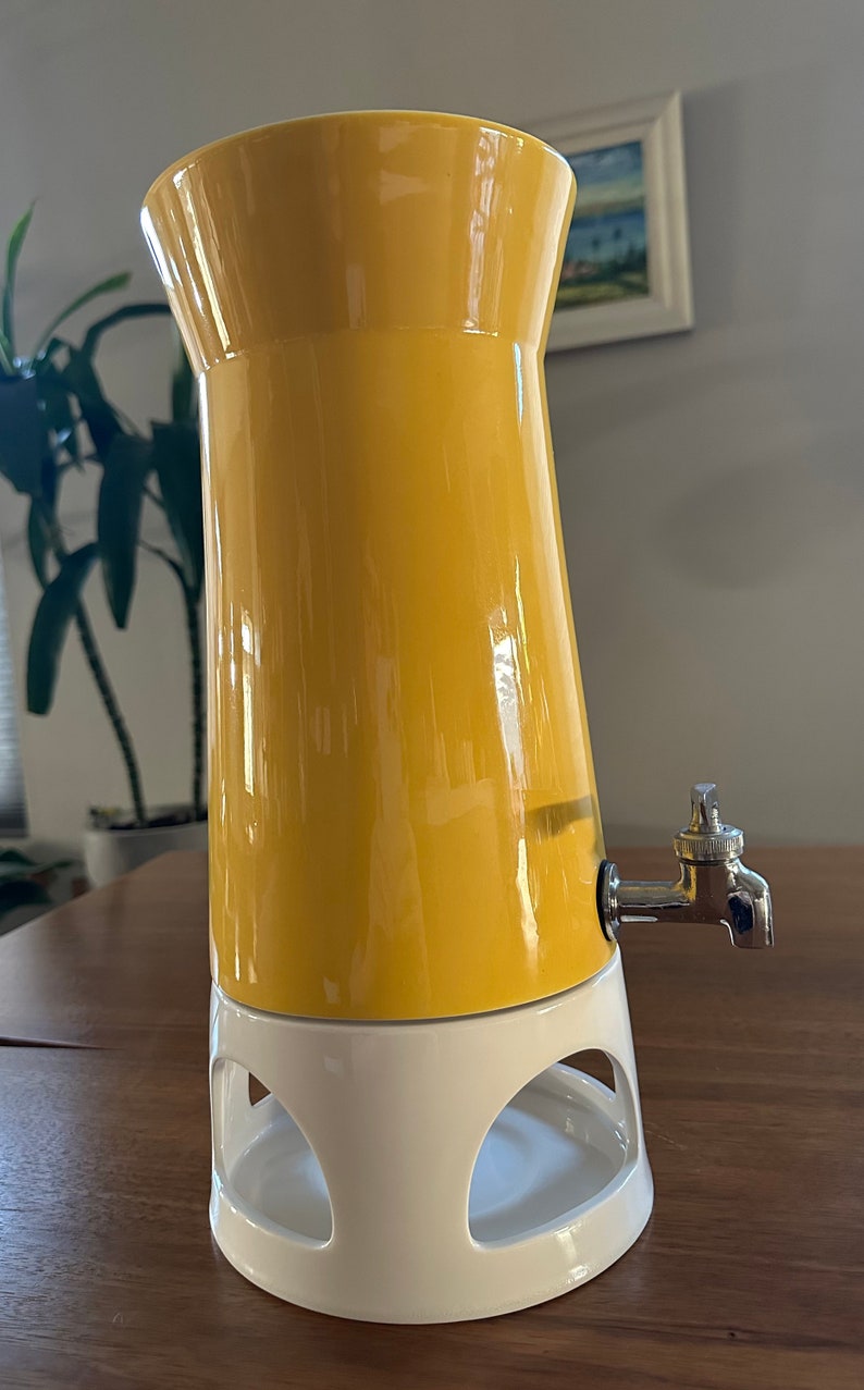 Mikasa Duplex by Ben Seibel Samovar Yellow Beverage Dispenser 1970s