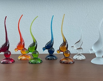 Viking Glass 1311 Epic Long Tail Bird | Vintage Viking Glass