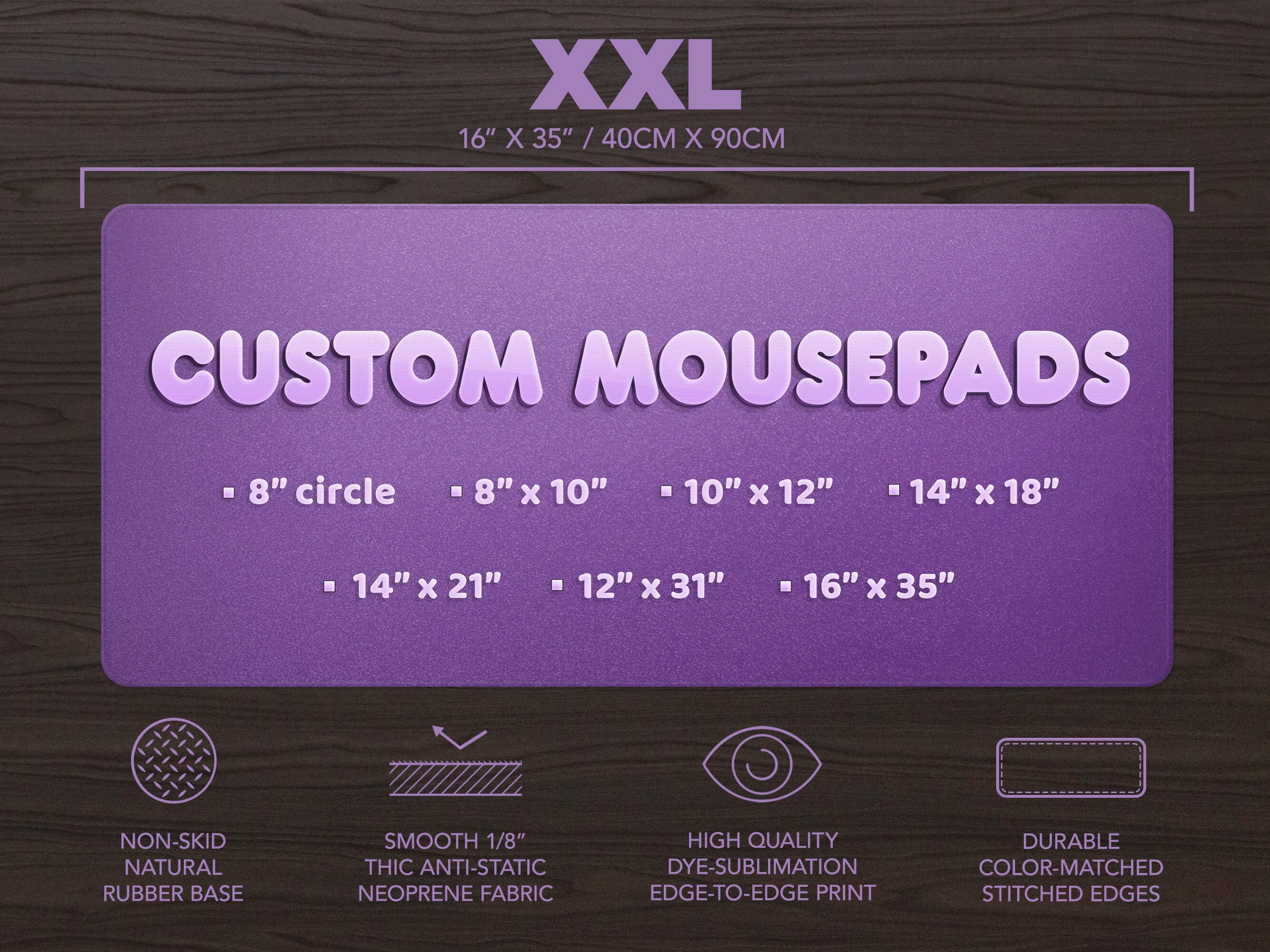 5 x 6 Mousepads for Sublimation Printing - 1/16 thick (10/pack)