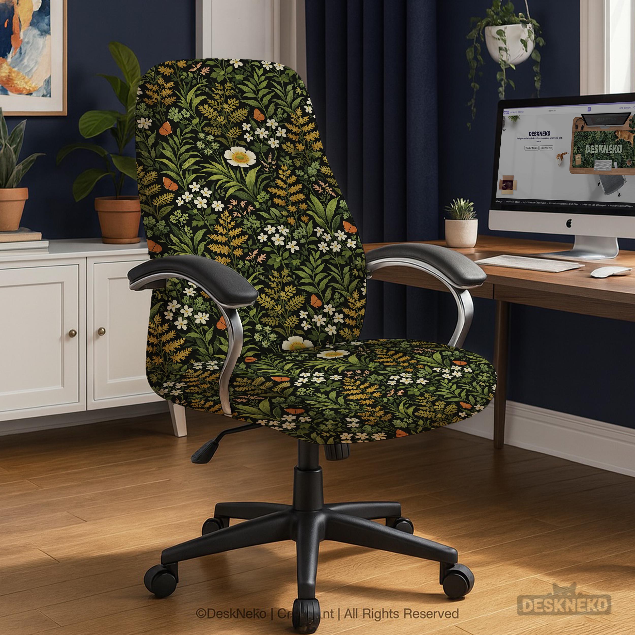 Green Botanical Chair Cover image 4