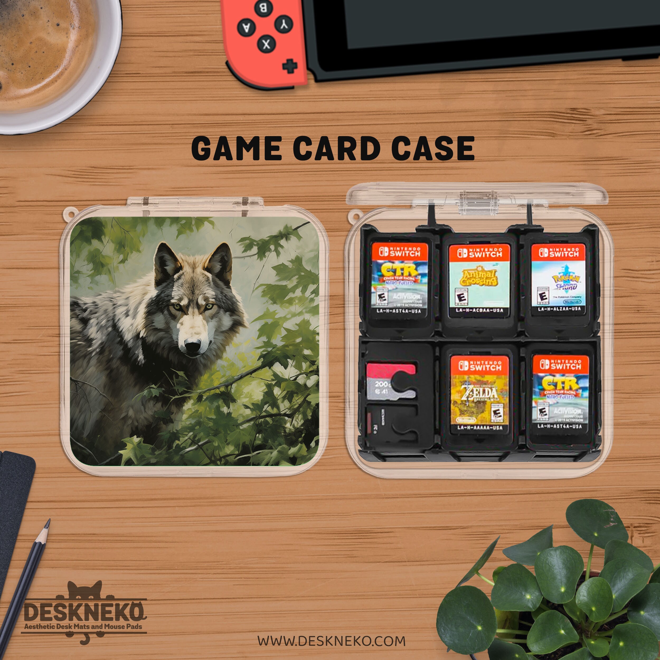 Forest Wolf Case for Nintendo Switch, Game Card Holder, Switches