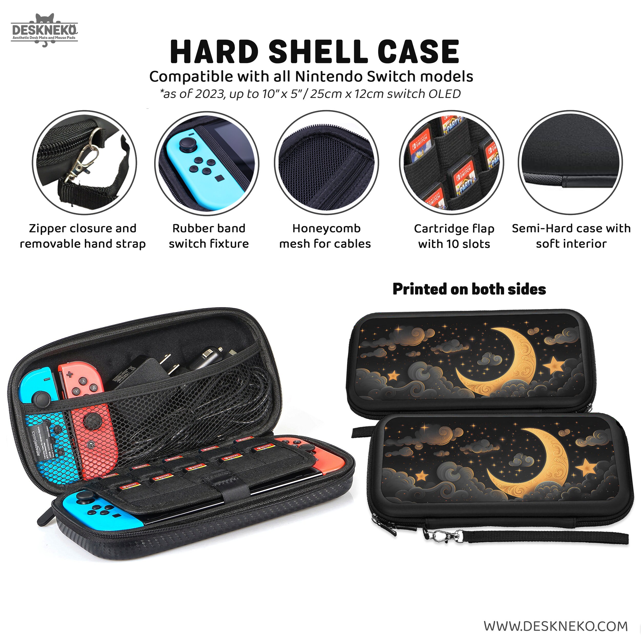 Celestial Case for Nintendo Switch, Moon Magic Cottagecore