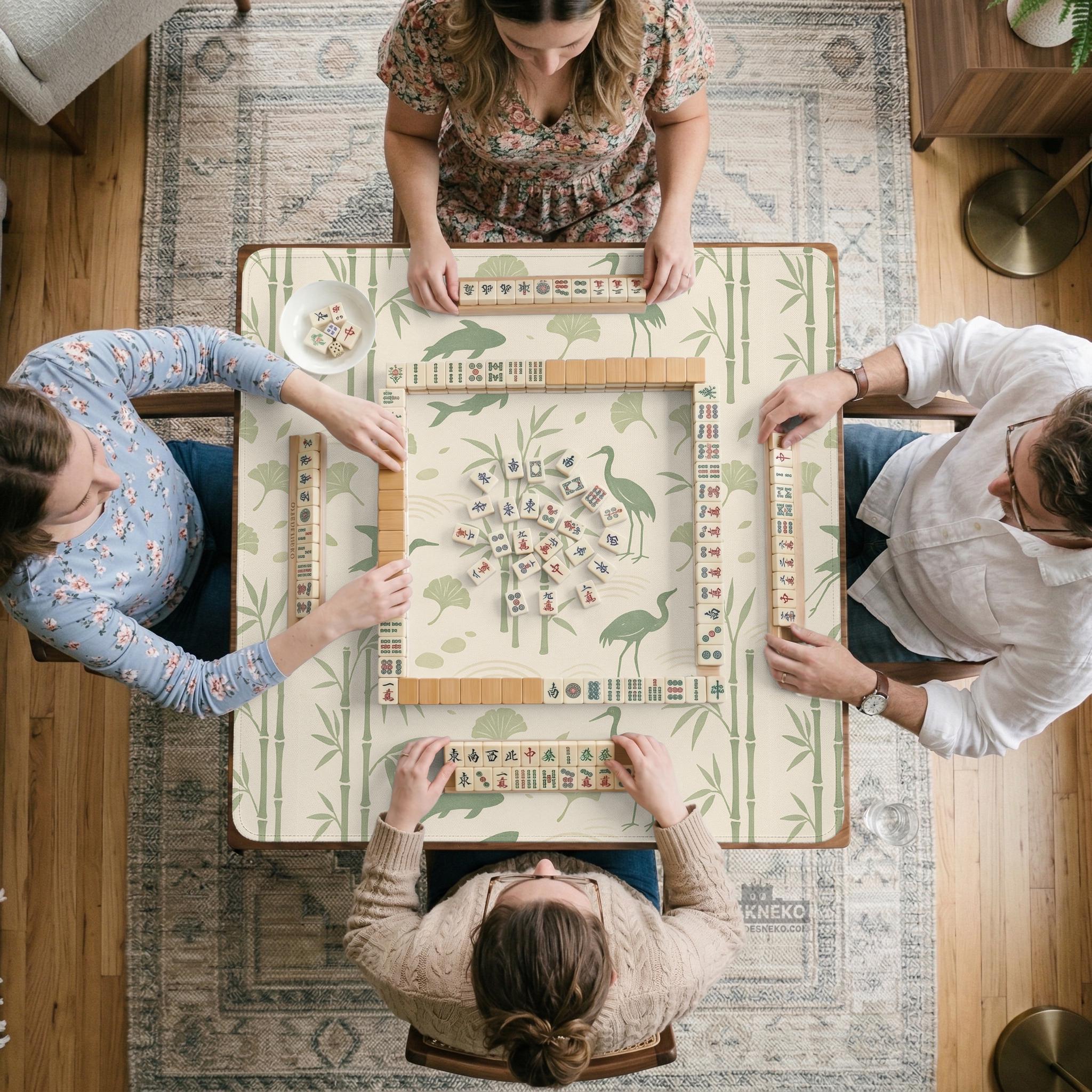 Cream Bamboo Mahjong Mat image 3