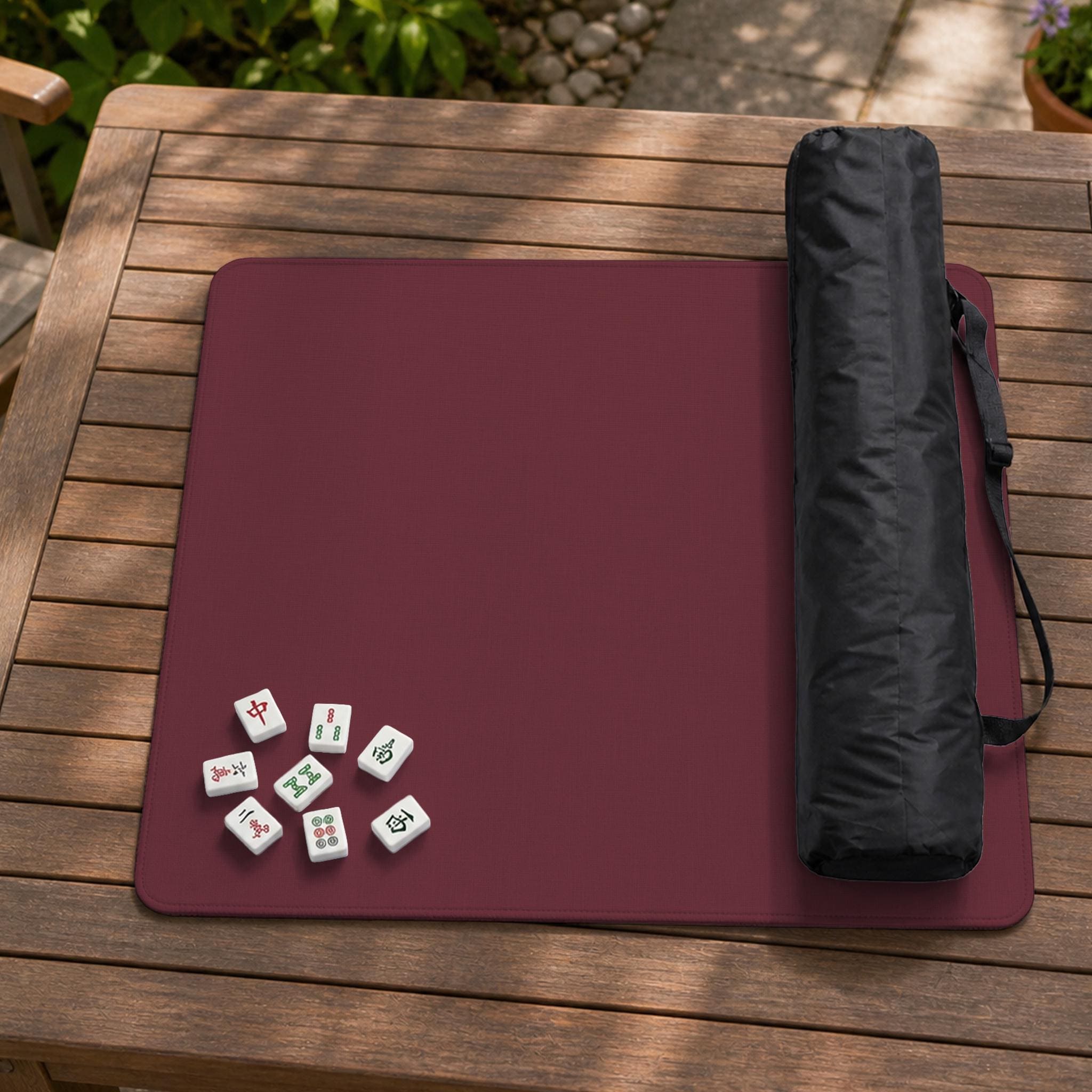 Plain Burgundy Mahjong Mat image 3