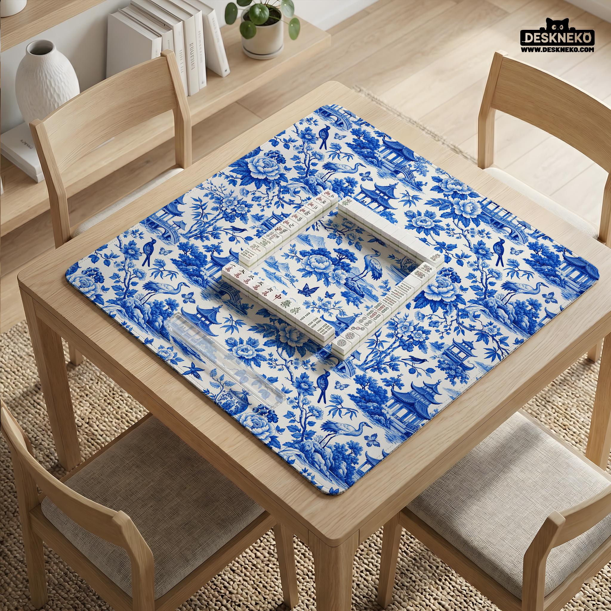 Blue Porcelain Mahjong Mat image 4