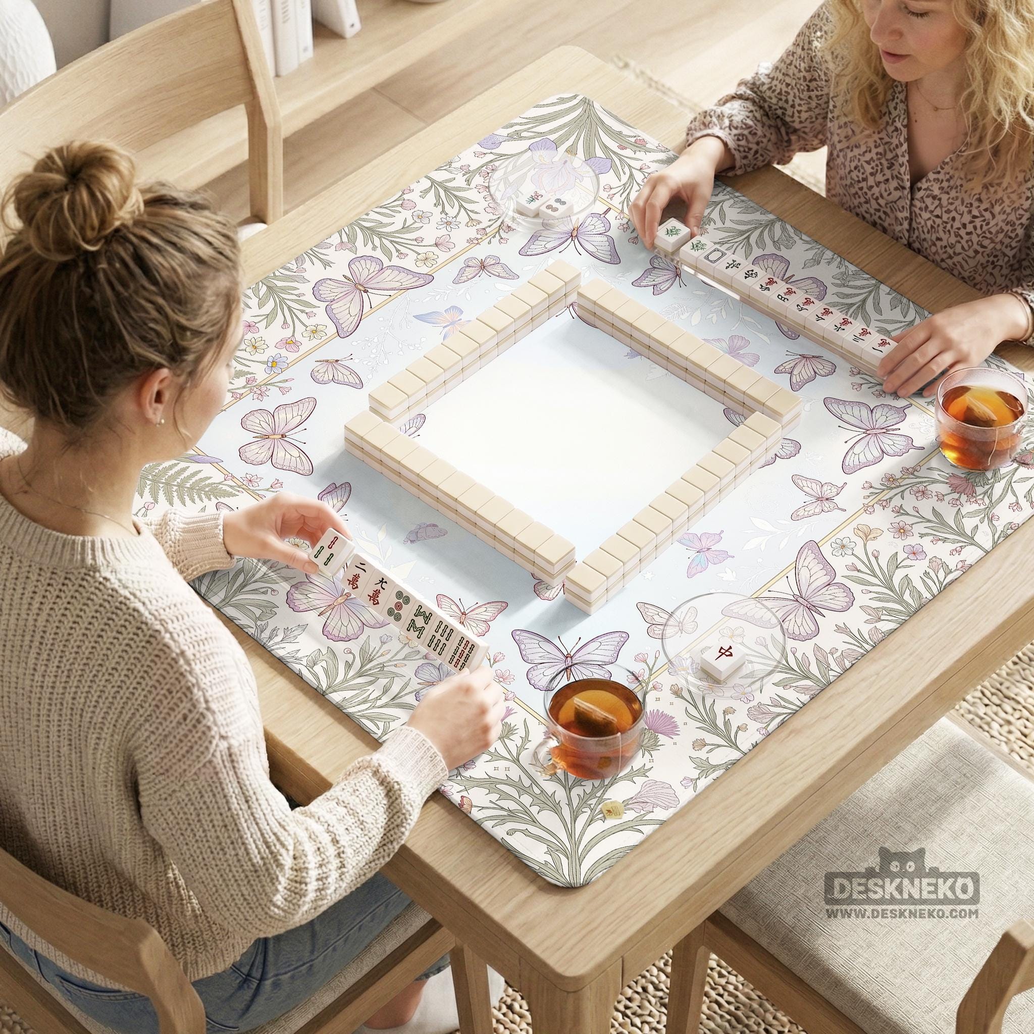 Floral Butterfly Mahjong Mat image 4
