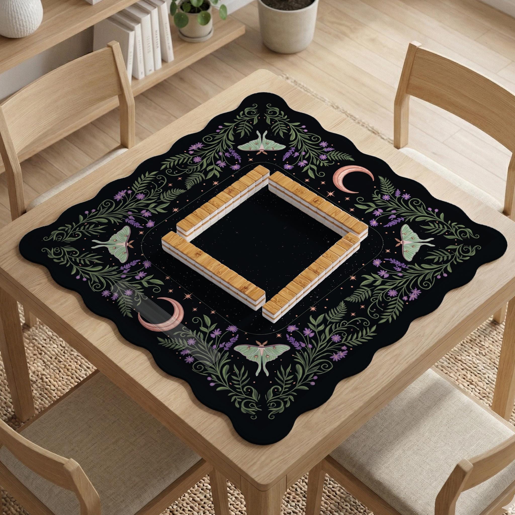 Moonlit Floral Mahjong Mat image 3