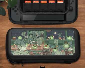Cute Case for Nintendo Switch 2 & 1, Green Cottagecore Kawaii