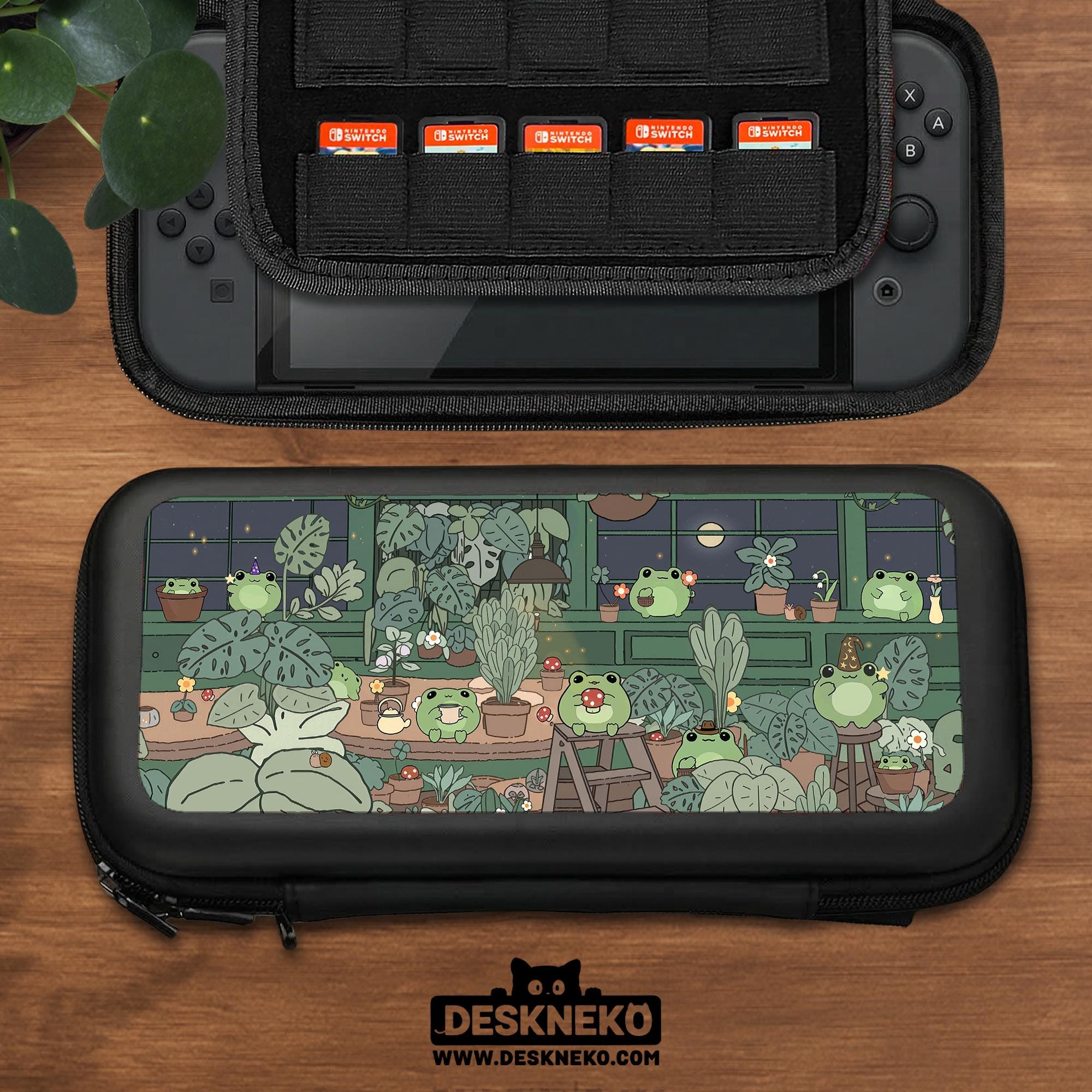 Cute Case for Nintendo Switch 2 & 1, Green Cottagecore Kawaii