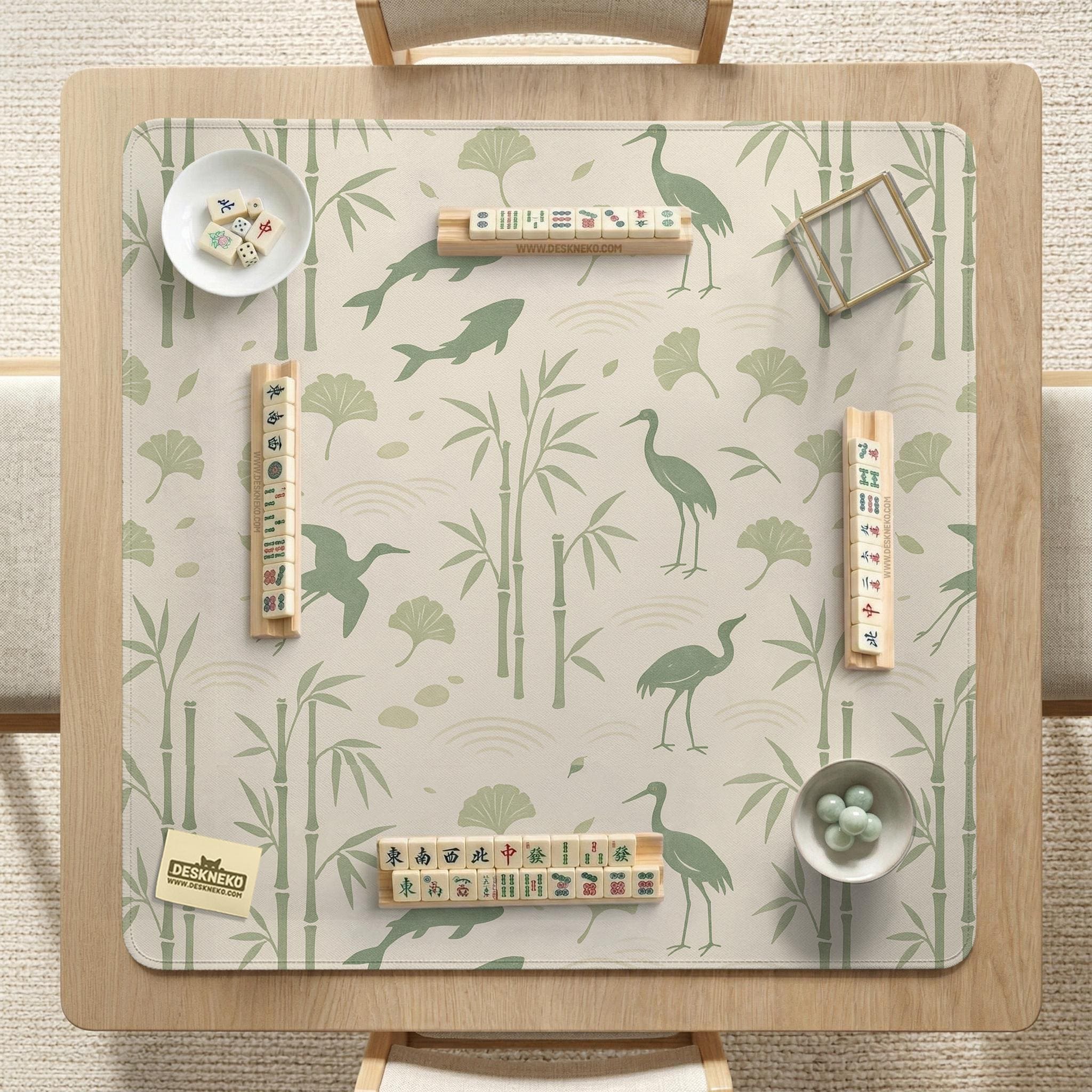 Sage Botanical Mahjong Mat image 3