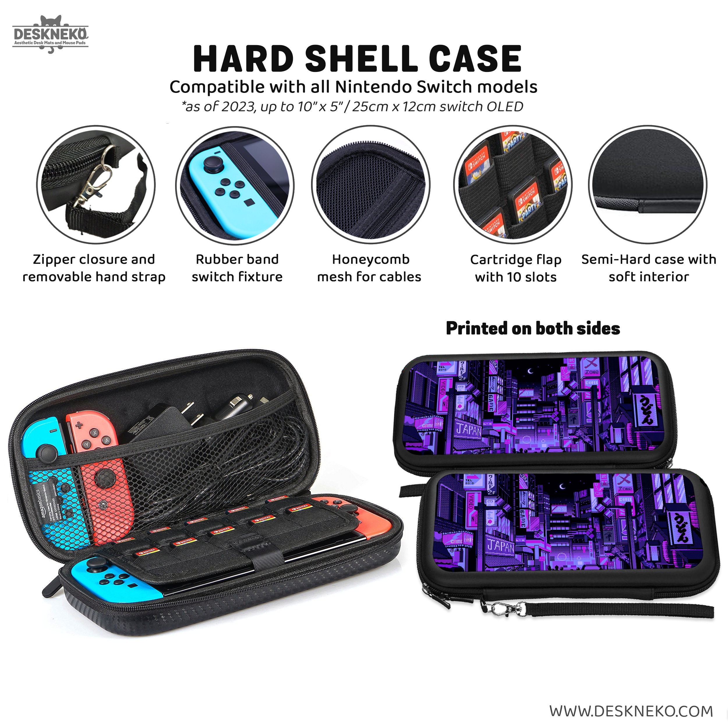 Case for Nintendo Switch, Purple Anime/manga City, Lite Oled
