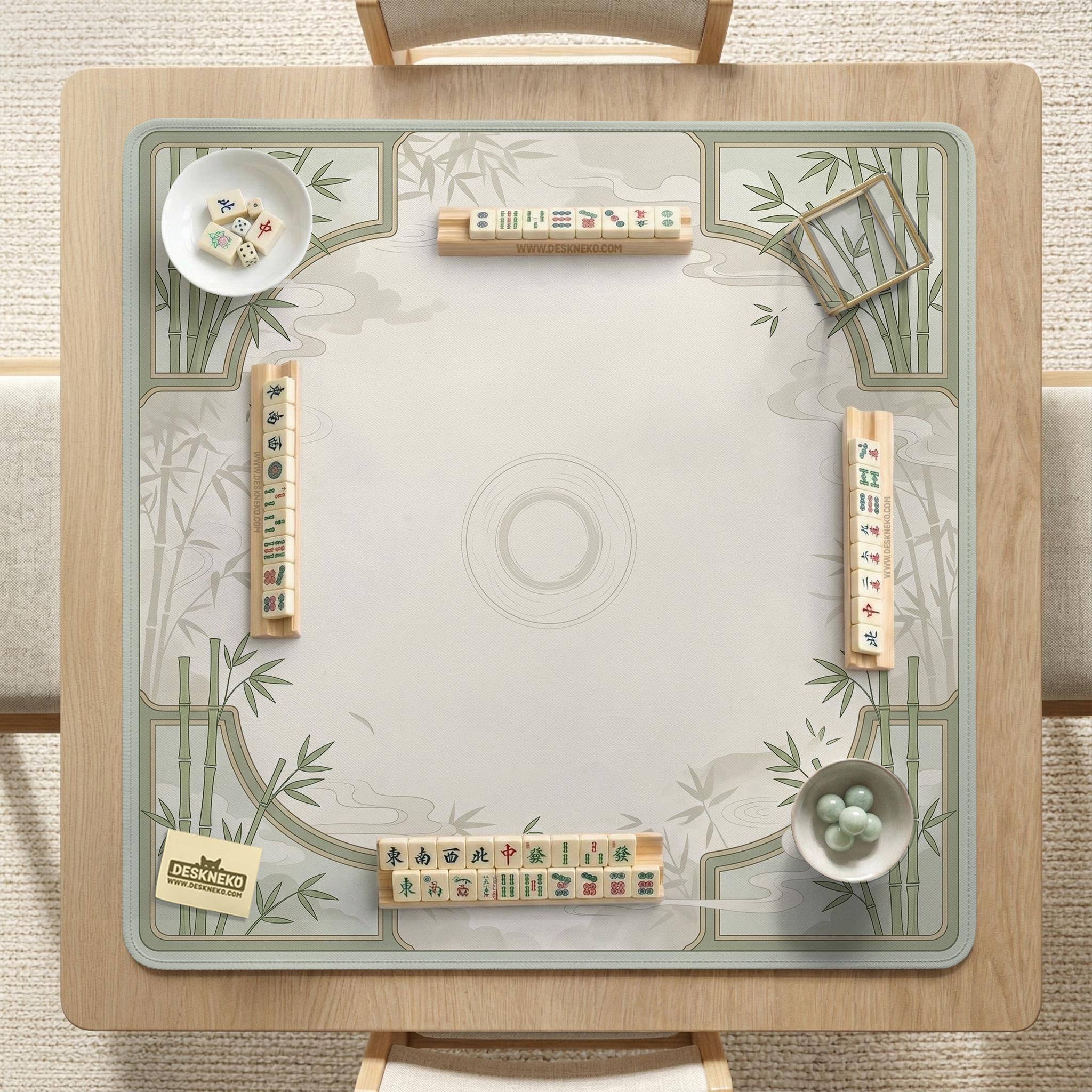Green Bamboo Mahjong Mat image 3