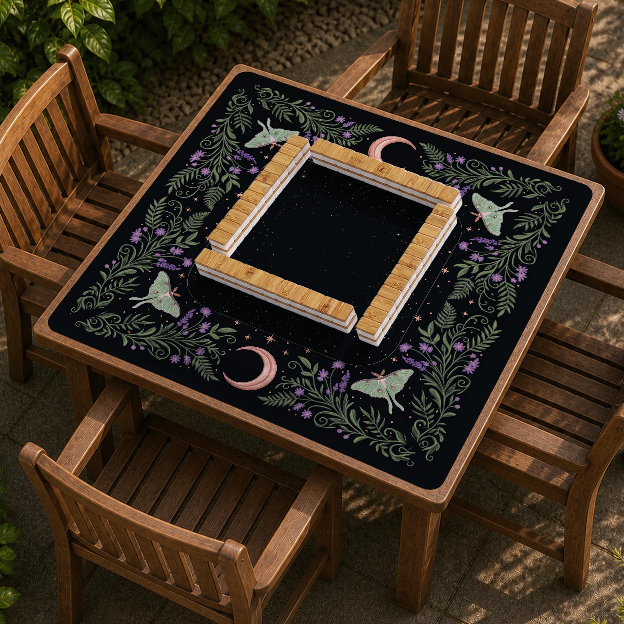 Moonlit Floral Mahjong Mat image 2