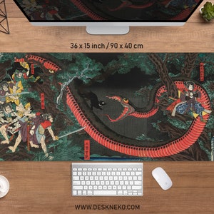 Tapis de souris d'anime XXXL 100 x 50 cm – avec bords cousus, solide et  durable, grand tapis de souris animé, tapis de clavier XXL, tapis de bureau  pour ordinateur de jeu