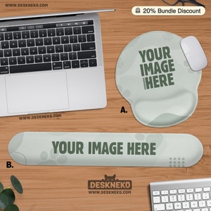 Custom Mouse Pad or Keyboard Wrist Rest, Ergonomic Hand Support, Personalized Desk Mat, large deskmat, Customized Mousepad, Gift for gamers